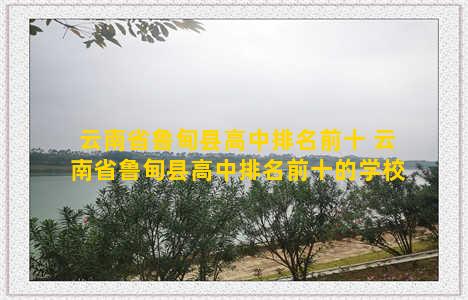 云南省鲁甸县高中排名前十 云南省鲁甸县高中排名前十的学校